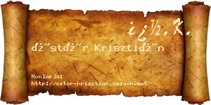 Östör Krisztián névjegykártya