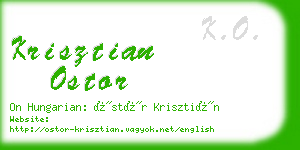 krisztian ostor business card